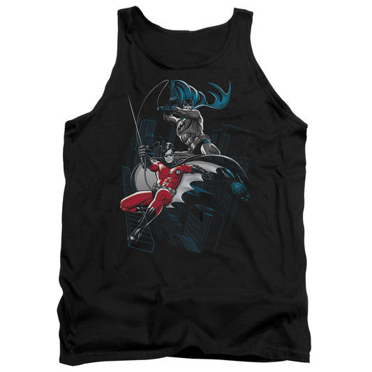 Batman - Black And White - Adult Tank - Black