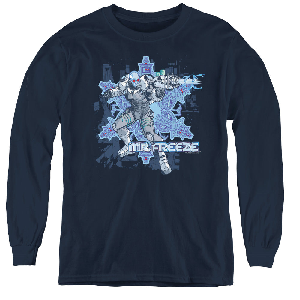 Batman - Mr Freeze - Youth Long Sleeve Tee - Navy