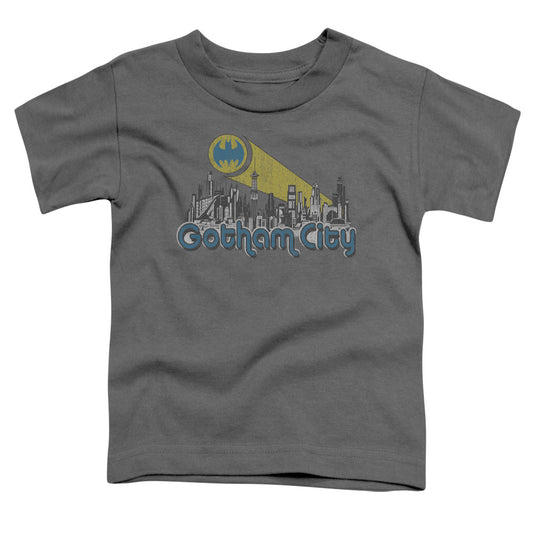 Batman - Gotham City Distressed - Short Sleeve Toddler Tee - Charcoal T-shirt