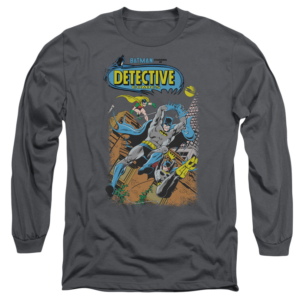Batman - Detective #487 - Long Sleeve Adult 18/1 - Charcoal T-shirt