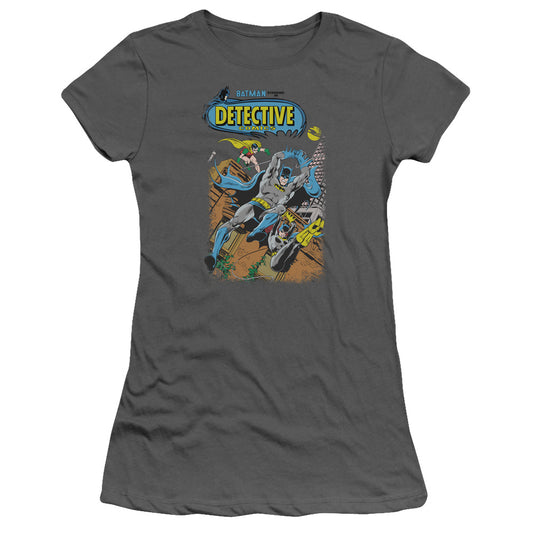 Batman - Detective #487 - Short Sleeve Junior Sheer - Charcoal T-shirt