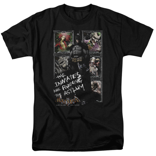 Batman Aa - Running The Asylum - Short Sleeve Adult 18/1 - Black T-shirt