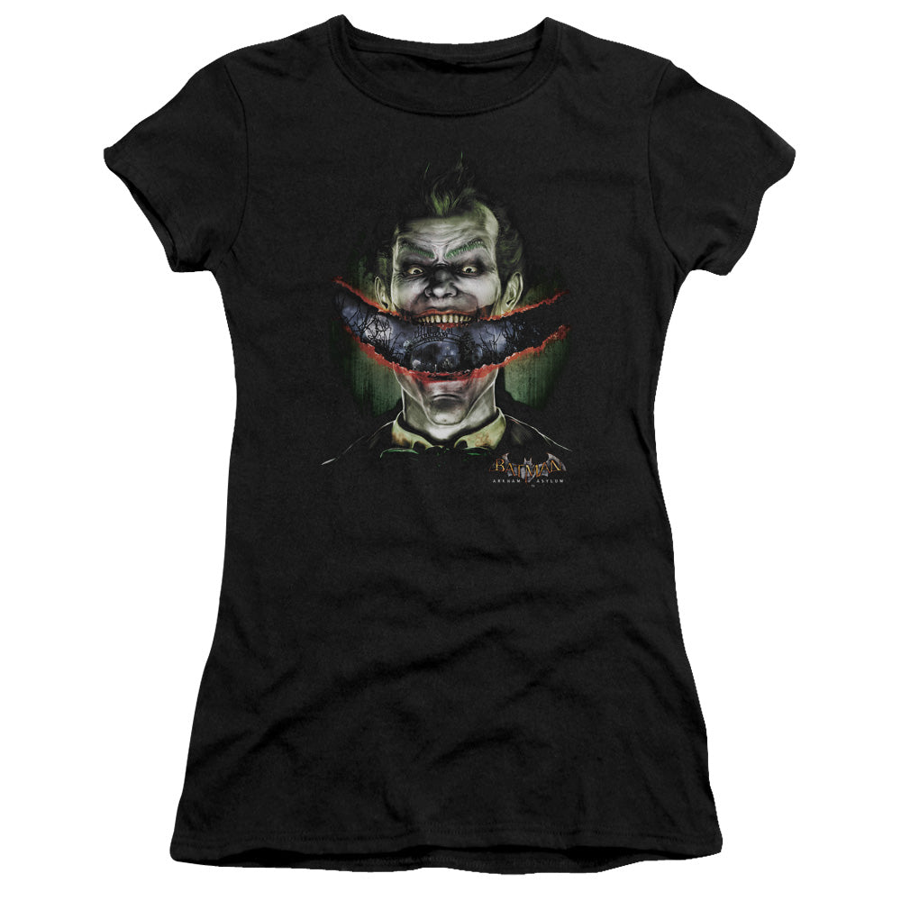 Batman Aa - Crazy Lips - Short Sleeve Junior Sheer - Black T-shirt