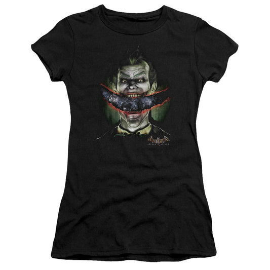 Batman Aa - Crazy Lips - Short Sleeve Junior Sheer - Black T-shirt