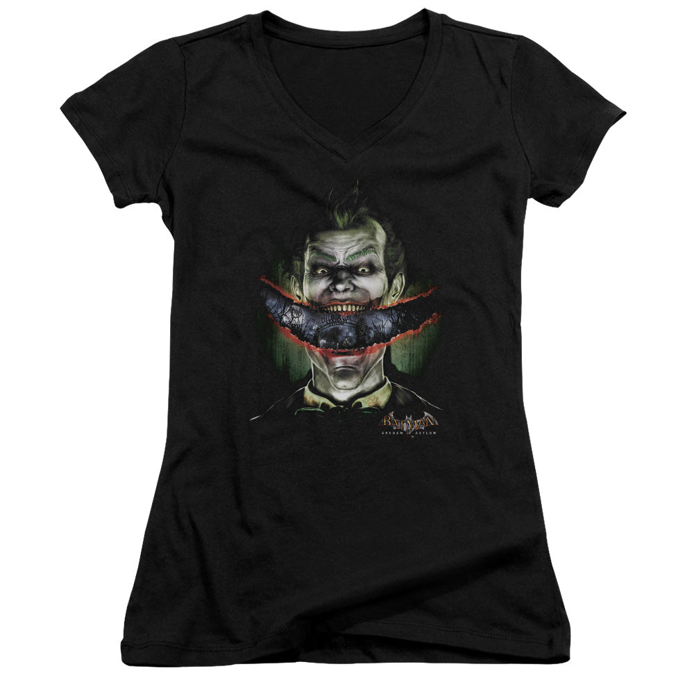 Batman Aa - Crazy Lips - Junior V-neck - Black