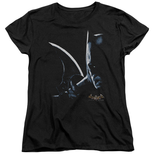 Batman Aa - Arkham Batman - Short Sleeve Womens Tee - Black T-shirt