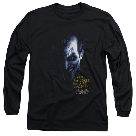 Batman Aa - Arkham Joker - Long Sleeve Adult 18/1 - Black T-shirt