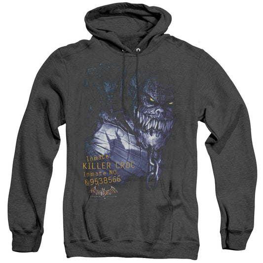 Batman Aa - Arkham Killer Croc - Adult Heather Hoodie - Black