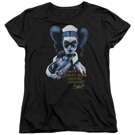 Batman Aa - Arkham Harley Quinn - Short Sleeve Womens Tee - Black T-shirt