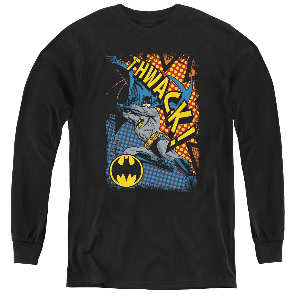 Batman - Thwack - Youth Long Sleeve Tee - Black
