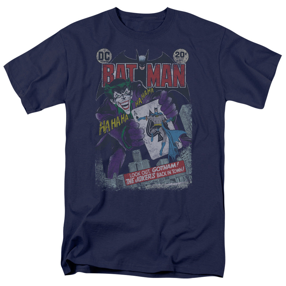 Batman - #251 Distressed - Short Sleeve Adult 18/1 - Navy T-shirt