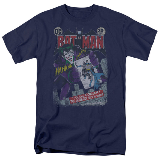 Batman - #251 Distressed - Short Sleeve Adult 18/1 - Navy T-shirt