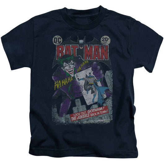 BATMAN #251 DISTRESSED - S/S JUVENILE 18/1 - NAVY - T-Shirt