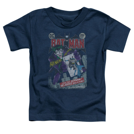 Batman - #251 Distressed - Short Sleeve Toddler Tee - Navy T-shirt