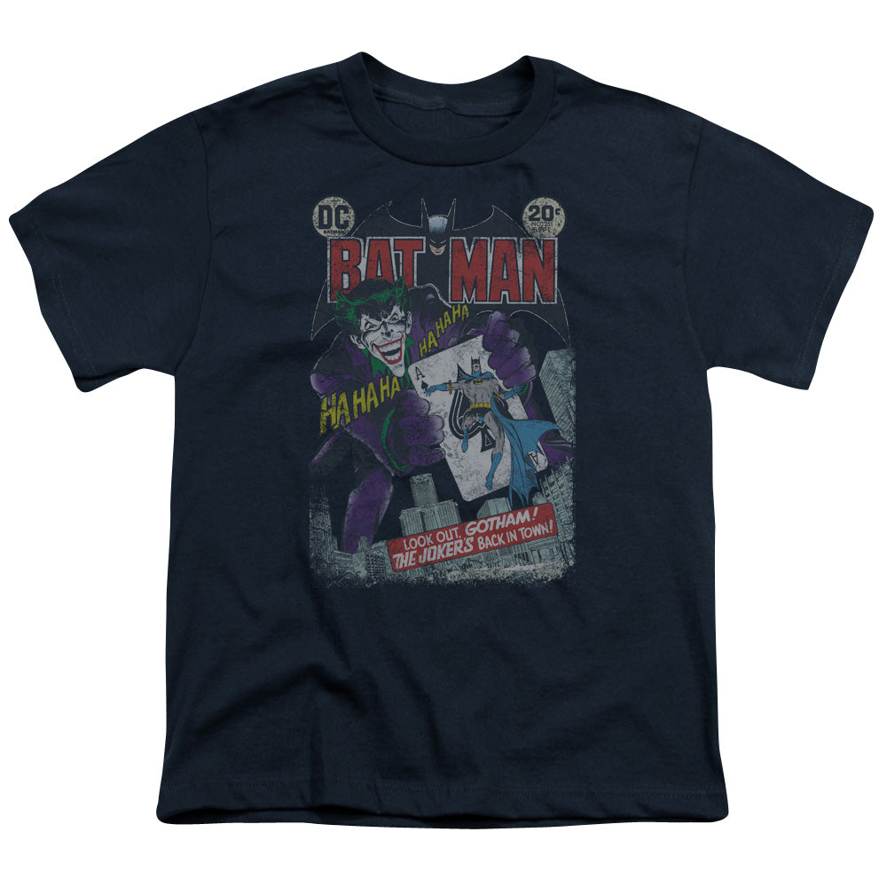 Batman - #251 Distressed - Short Sleeve Youth 18/1 - Navy T-shirt