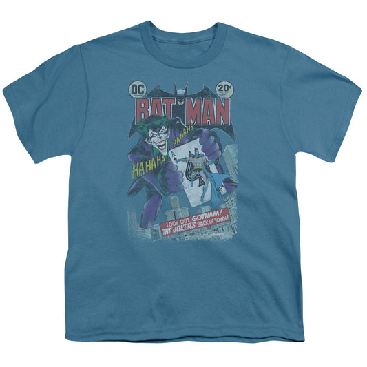 Batman - #251 Distressed - Short Sleeve Youth 18/1 - Slate T-shirt