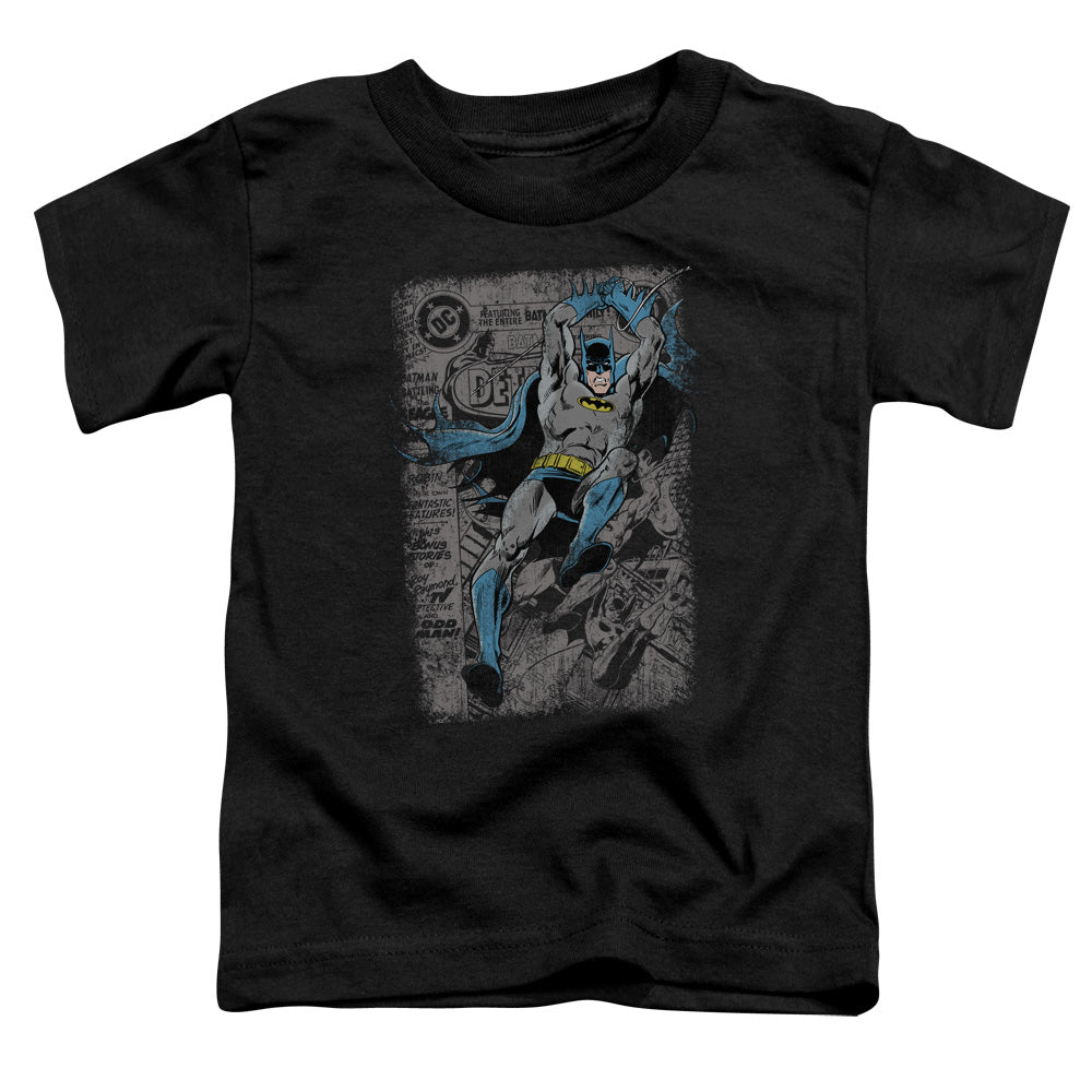 Batman - Detective #487 Distress - Short Sleeve Toddler Tee - Black T-shirt