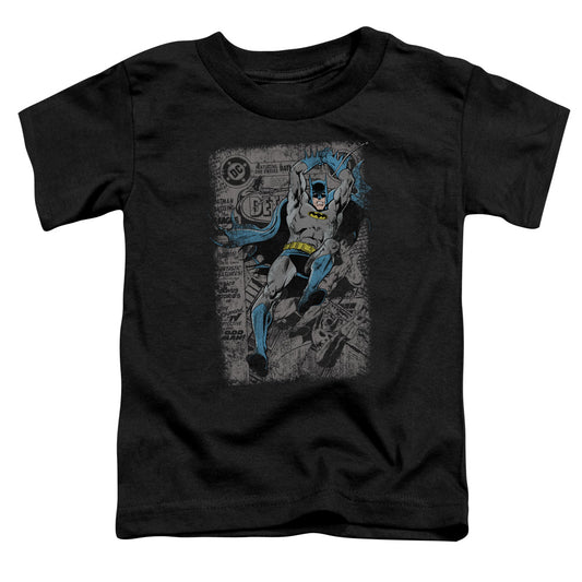 Batman - Detective #487 Distress - Short Sleeve Toddler Tee - Black T-shirt