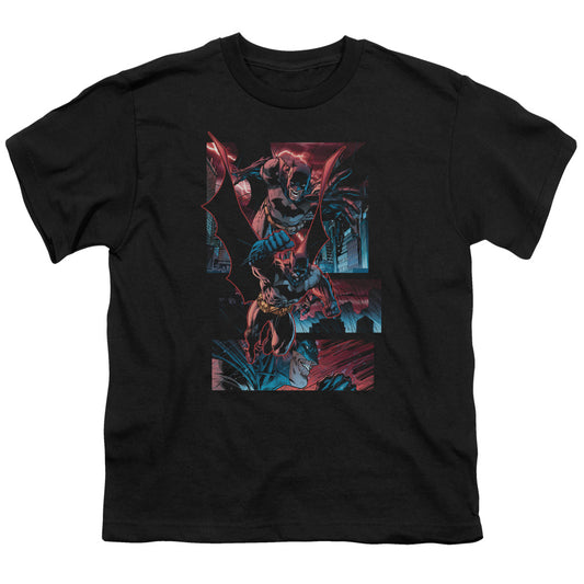 Batman - Dark Knight Panels - Short Sleeve Youth 18/1 - Black T-shirt