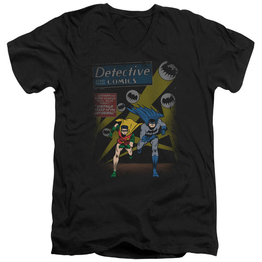 Batman - Dynamic Duo - Short Sleeve Adult V-neck - Black T-shirt