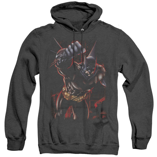 Batman - Crimson Knight - Adult Heather Hoodie - Black