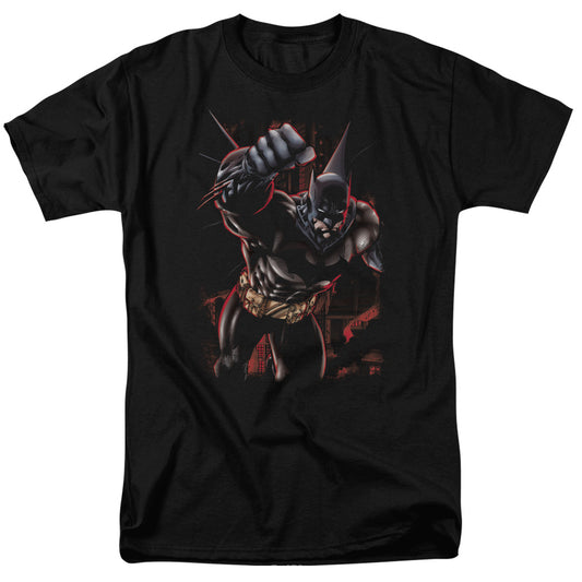 Batman - Crimson Knight - Short Sleeve Adult 18/1 - Black T-shirt
