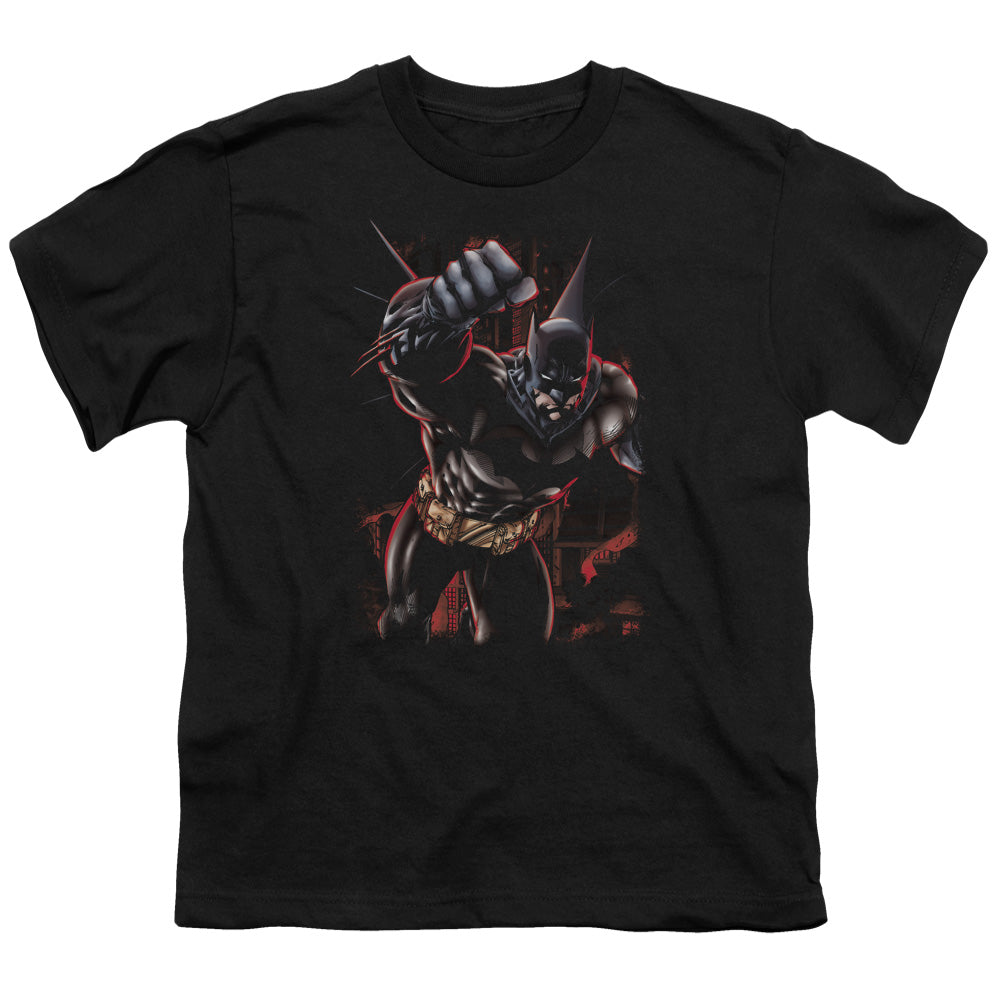 Batman - Crimson Knight - Short Sleeve Youth 18/1 - Black T-shirt