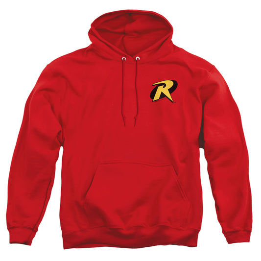 Batman - Robin Logo - Adult Pull-over Hoodie - Red