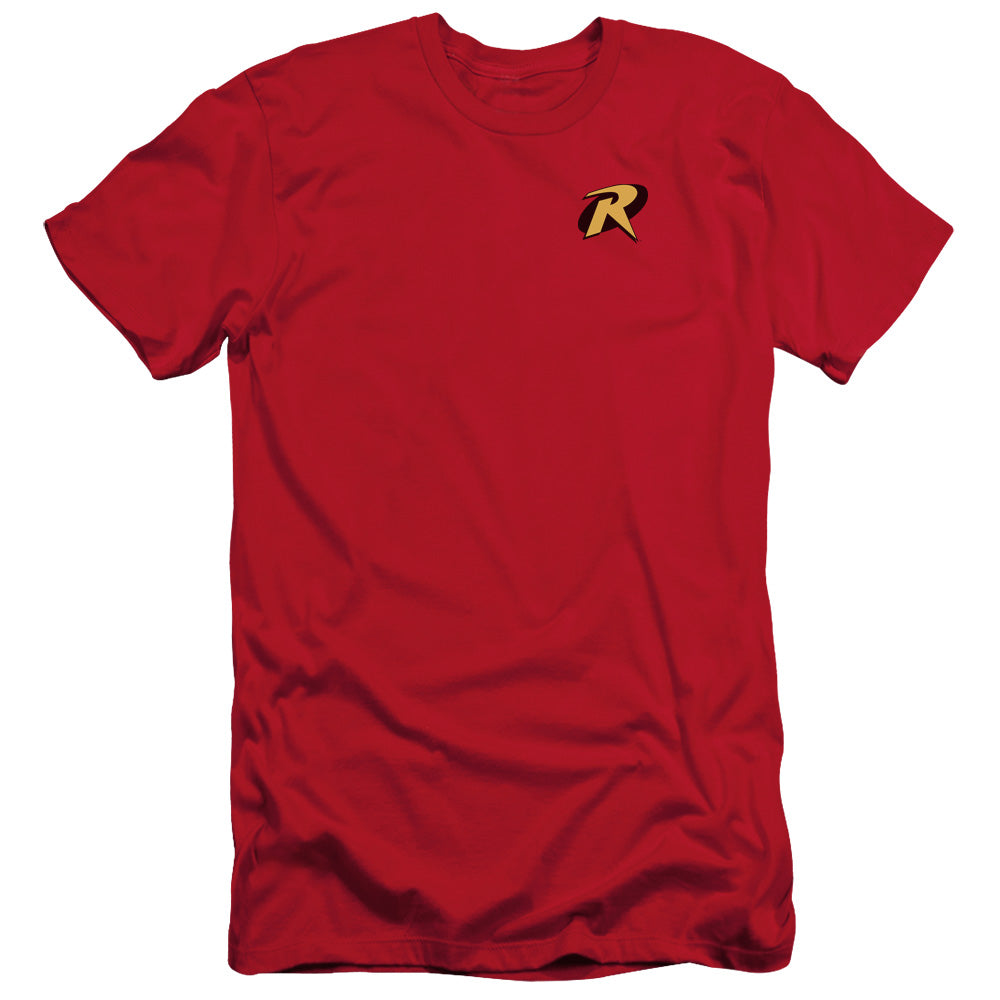 Batman - Robin Logo - Short Sleeve Adult 30/1 - Red T-shirt
