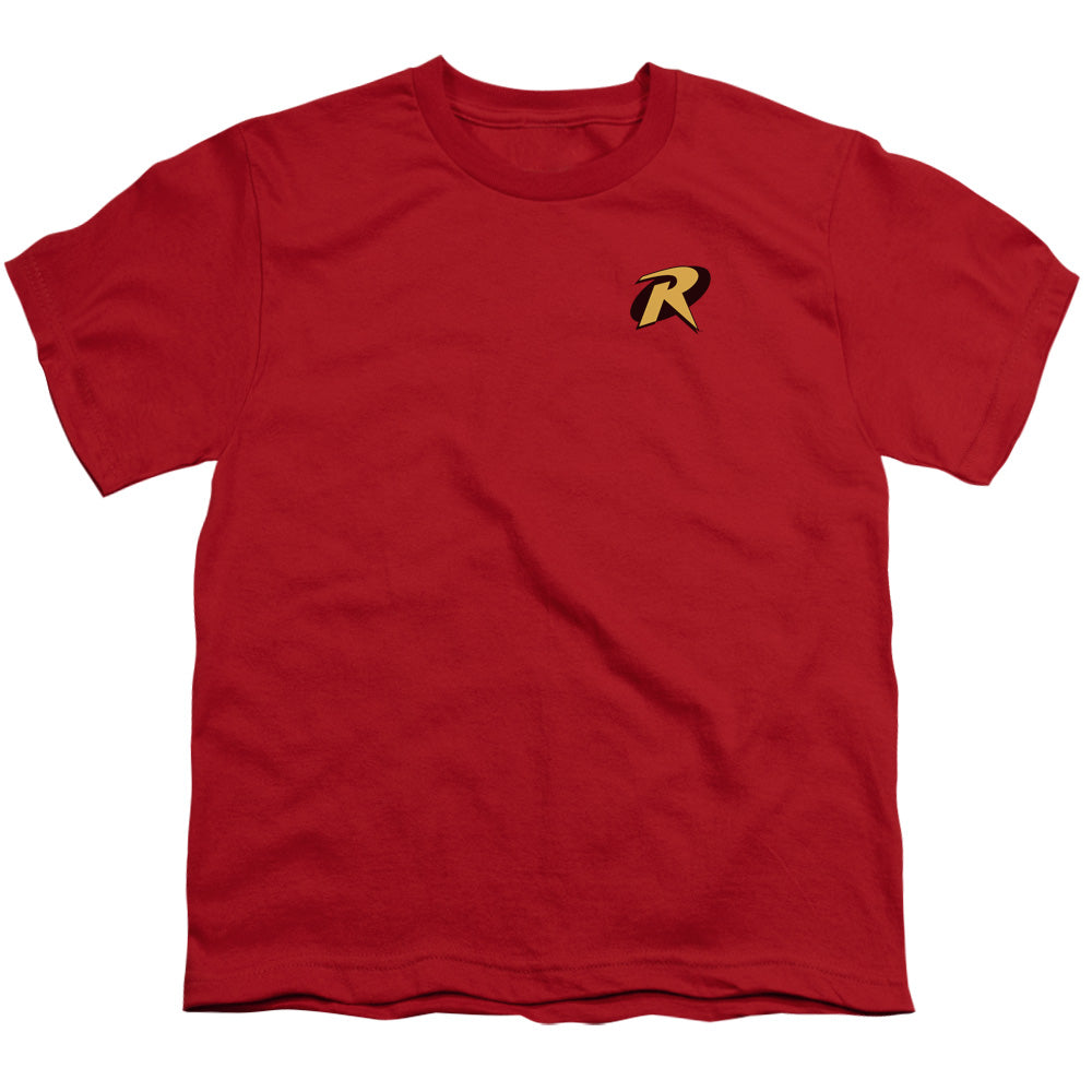 Batman - Robin Logo - Short Sleeve Youth 18/1 - Red T-shirt
