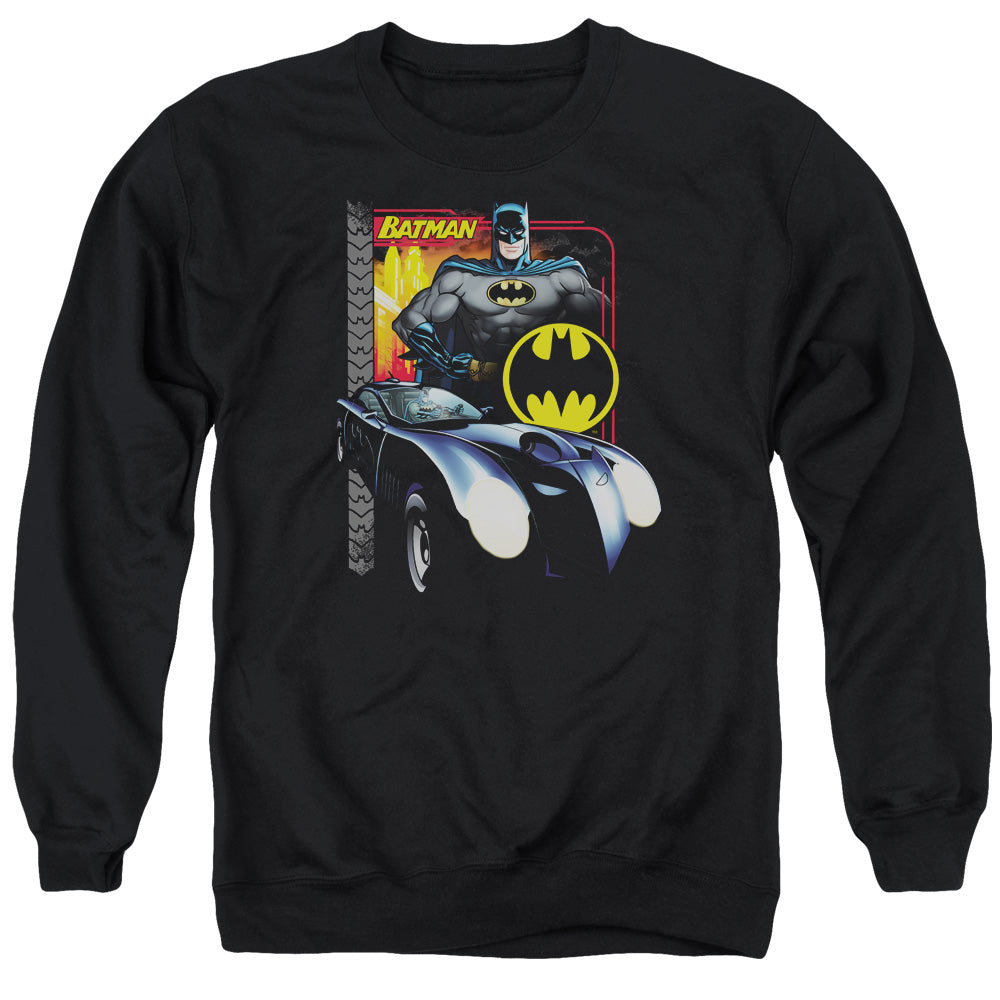 Batman - Bat Racing - Adult Crewneck Sweatshirt - Black