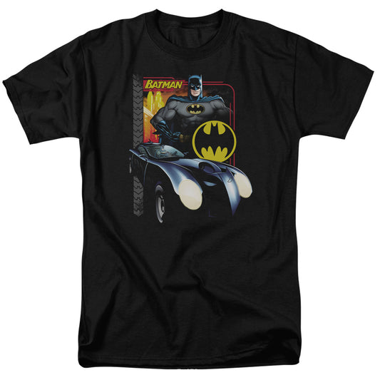 Batman - Bat Racing - Short Sleeve Adult 18/1 - Black T-shirt