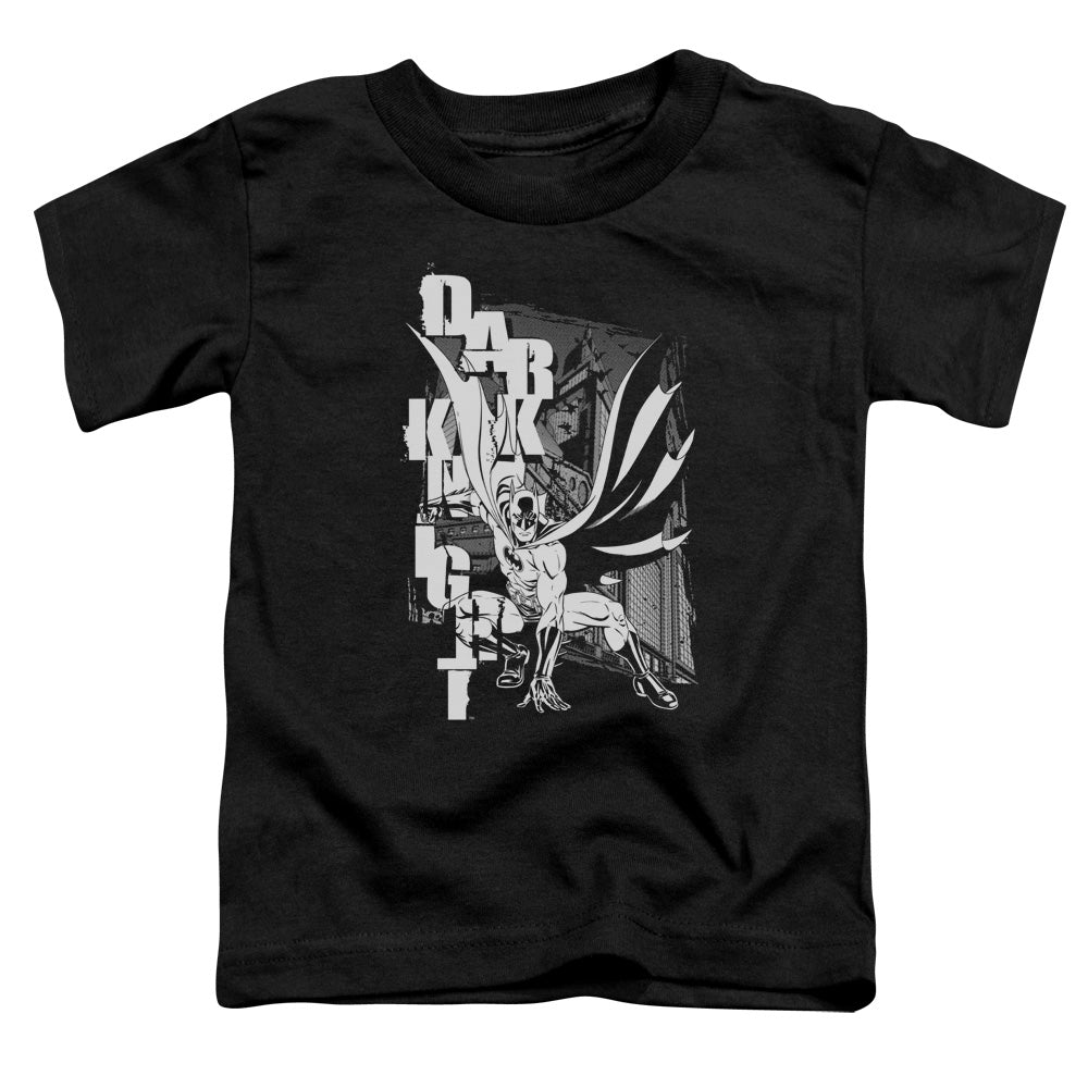 Batman - Vertical Letters - Short Sleeve Toddler Tee - Black T-shirt