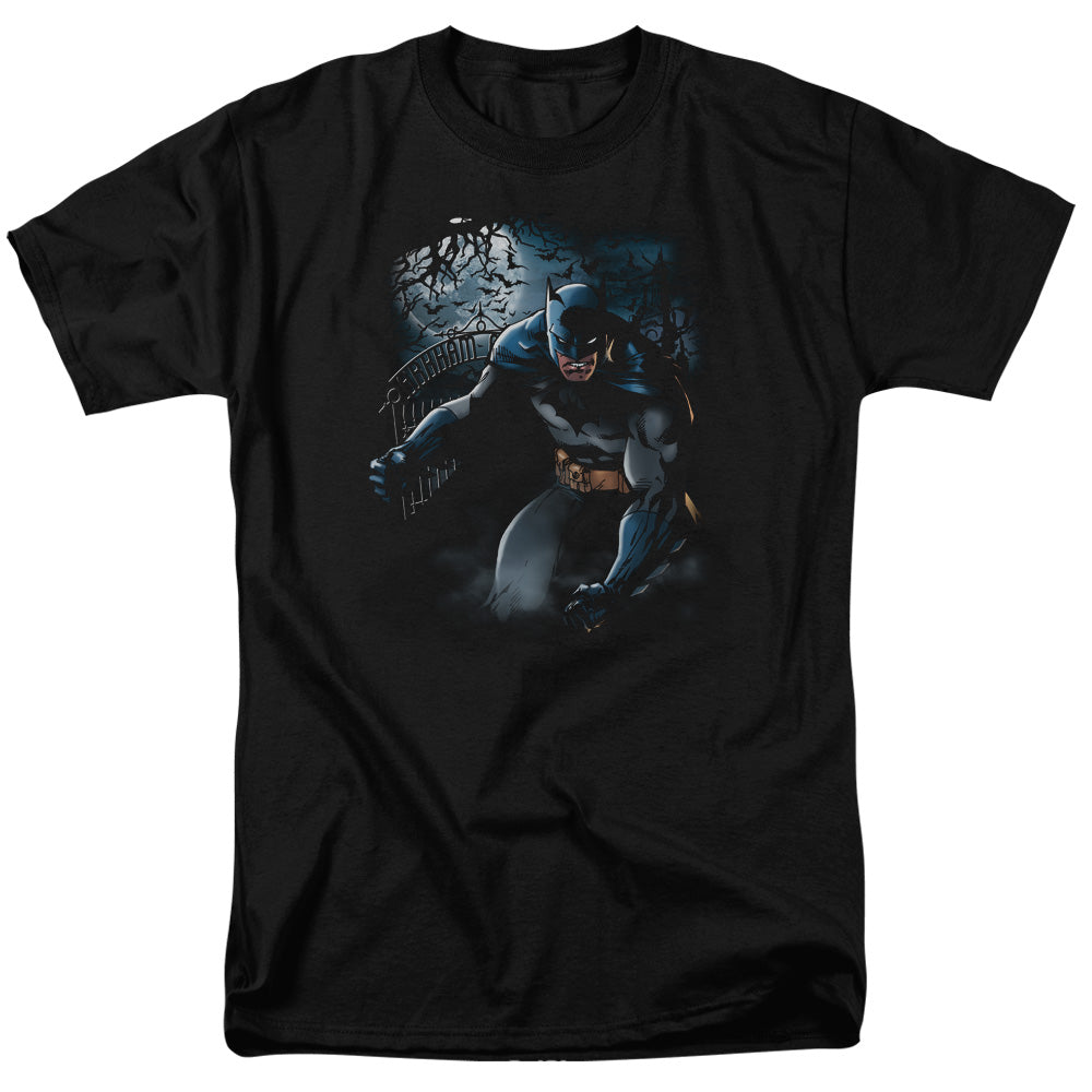 Batman - Light Of The Moon - Short Sleeve Adult 18/1 - Black T-shirt