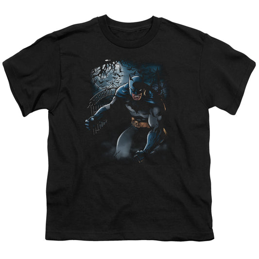 Batman - Light Of The Moon - Short Sleeve Youth 18/1 - Black T-shirt