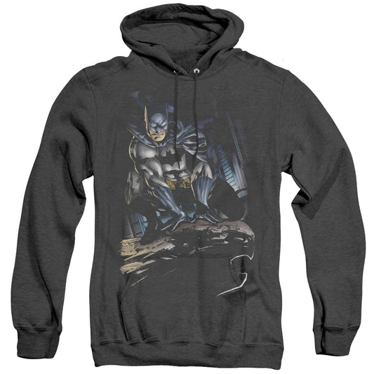 Batman - Perched - Adult Heather Hoodie - Black