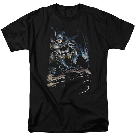 Batman - Perched - Short Sleeve Adult 18/1 - Black T-shirt