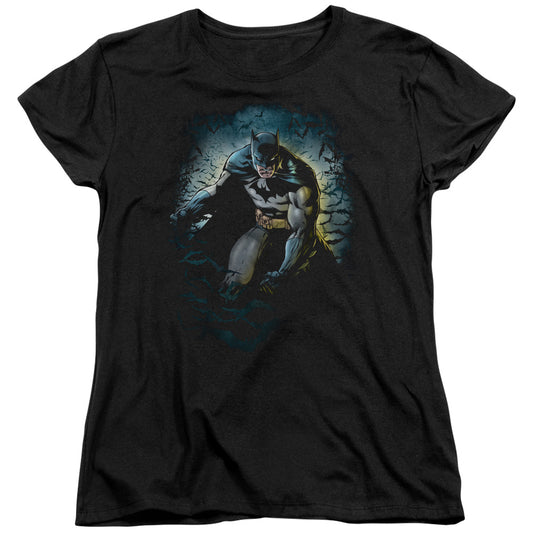 BATMAN BAT CAVE - S/S WOMENS TEE - BLACK T-Shirt