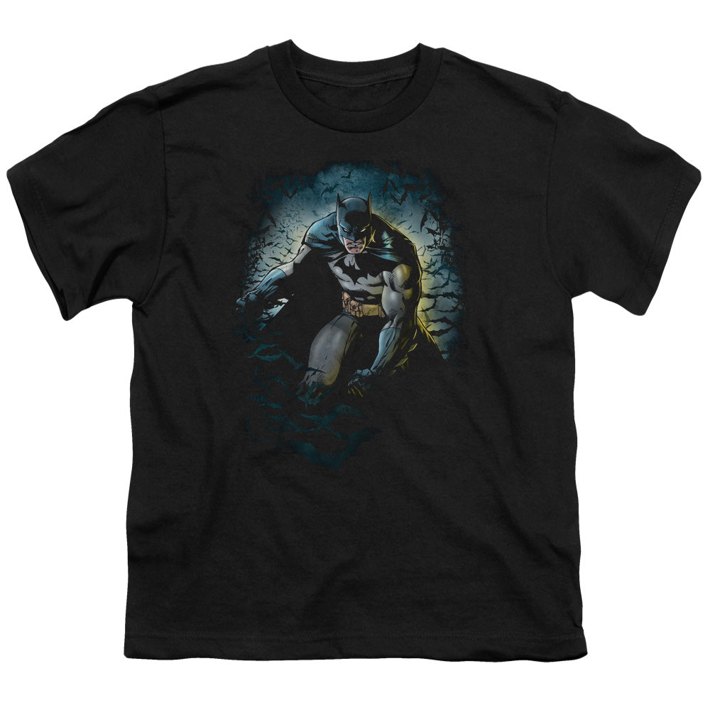 Batman - Bat Cave - Short Sleeve Youth 18/1 - Black T-shirt
