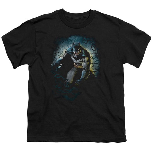 Batman - Bat Cave - Short Sleeve Youth 18/1 - Black T-shirt