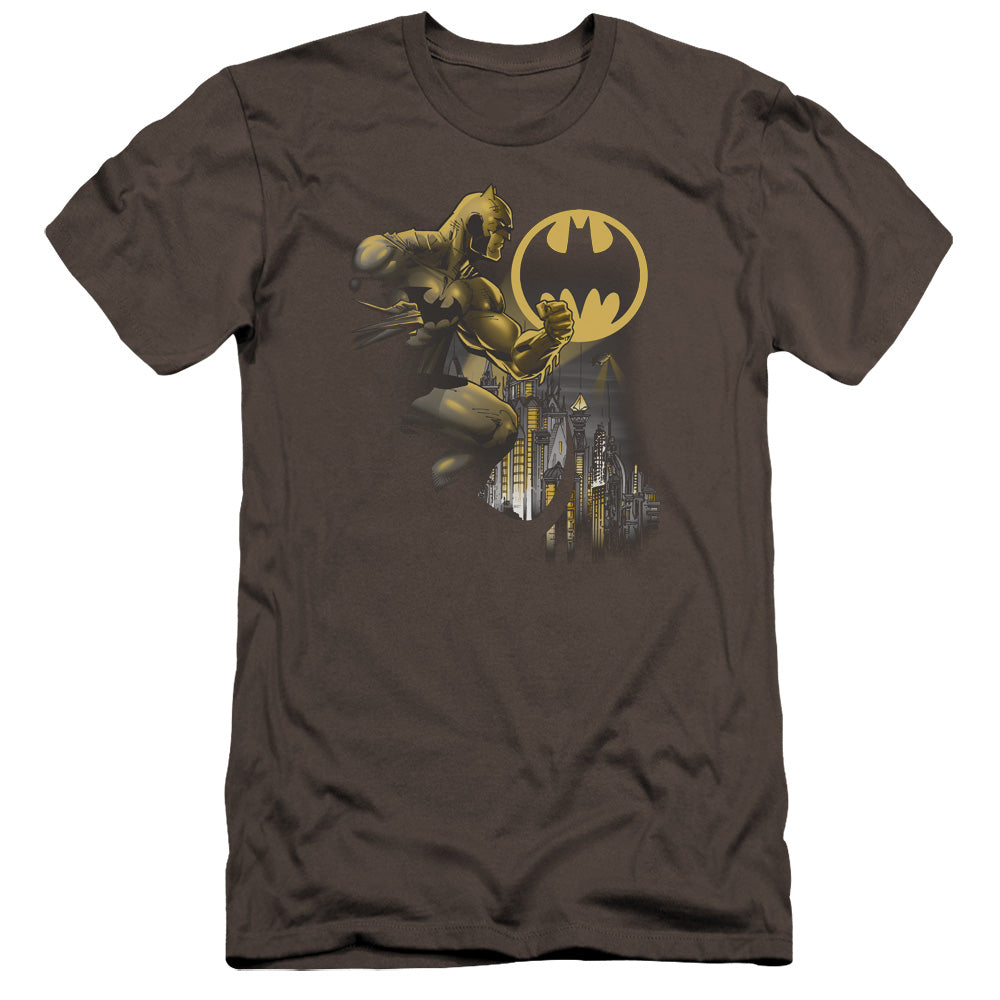 Batman - Bat Signal-premuim Canvas Adult Slim Fit 30/1 - Charcoal