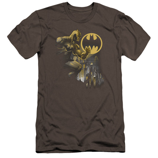 Batman - Bat Signal-premuim Canvas Adult Slim Fit 30/1 - Charcoal