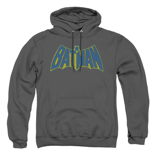 Batman - Sketch Logo - Adult Pull-over Hoodie - Charcoal