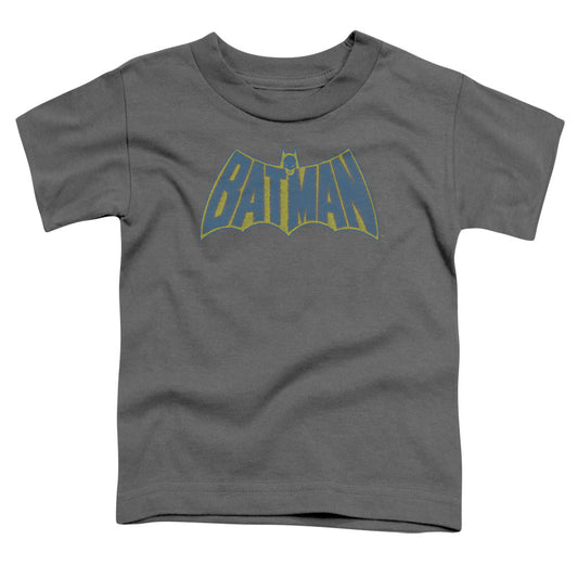 Batman - Sketch Logo - Short Sleeve Toddler Tee - Charcoal T-shirt