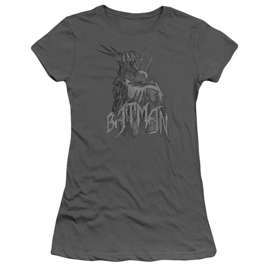 Batman - Scary Right Hand - Short Sleeve Junior Sheer - Charcoal T-shirt