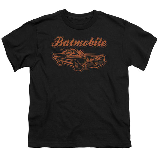 Batman - Batmobile - Short Sleeve Youth 18/1 - Black T-shirt