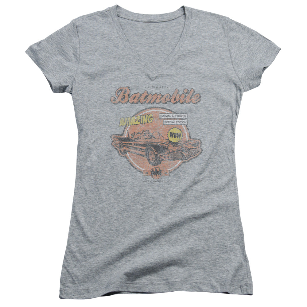 Batman - Amazing Batmobile - Junior V-neck - Athletic Heather