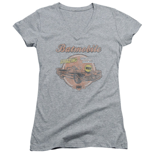 Batman - Amazing Batmobile - Junior V-neck - Athletic Heather