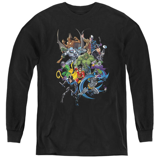 Batman - Saints And Psychos - Youth Long Sleeve Tee - Black