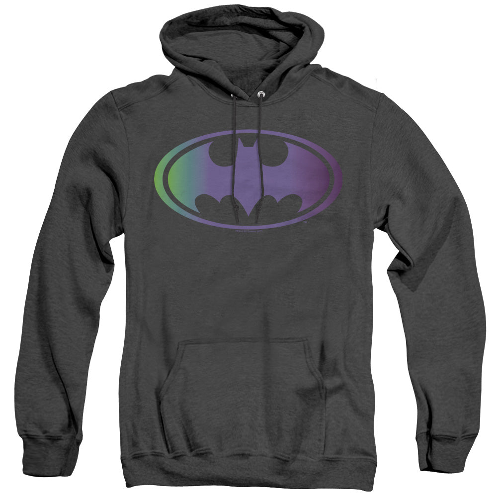Batman - Gradient Bat Logo - Adult Heather Hoodie - Black